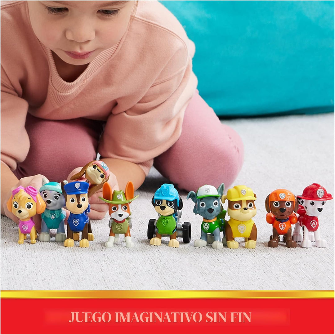 Paw Patrol, Paquete de regalo de figuras de juguete de 10.º anivers...