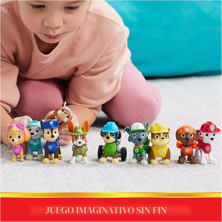Paw Patrol, Paquete de regalo de figuras de juguete de 10.º anivers...