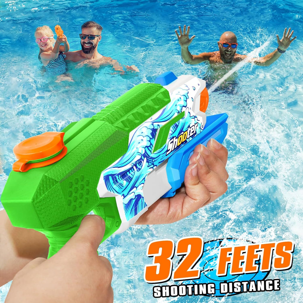 Paquete de 8 pistolas de agua para niños y adultos: pistolas de chorro de 600 cc, súper pistola de agua con largo alcance, alta capacidad para niños y niñas, piscina de verano, playa, al aire libre