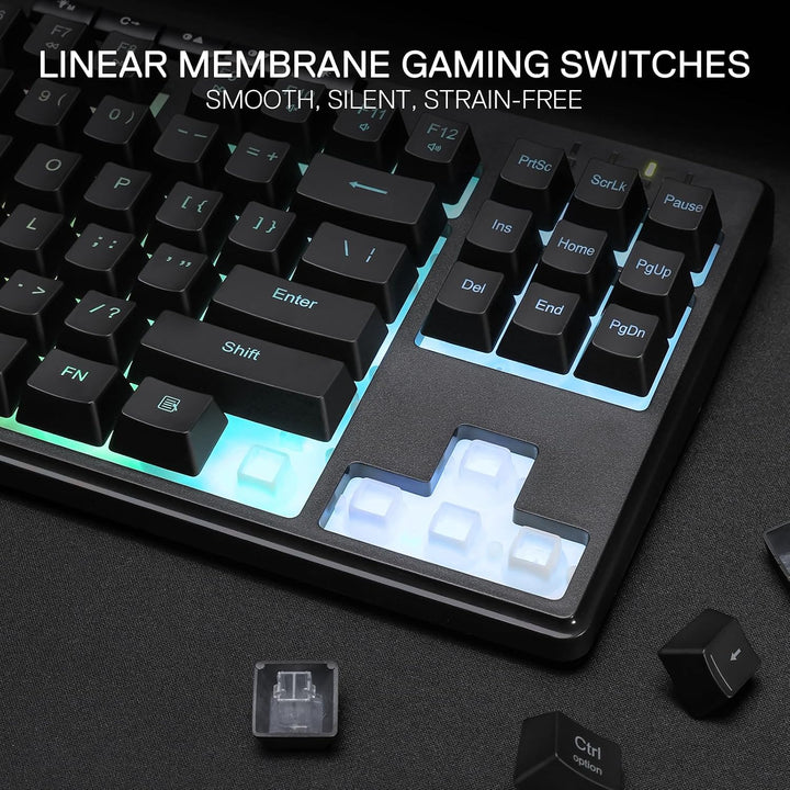Redragon K516 PRO Shiva TKL RGB Teclado inalámbrico de membrana par...