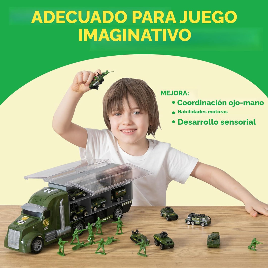 JOYIN Juguetes de Camión Militar 25 en 1 para Niños de 3+ Años, Jug...