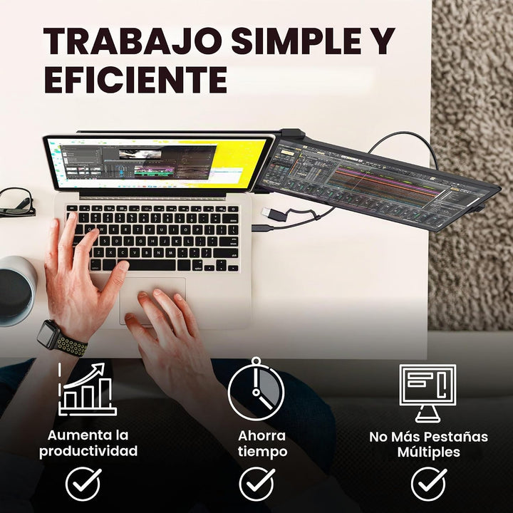 Monitor portátil Duex Plus DS de 13,3" de píxeles móviles 2026...