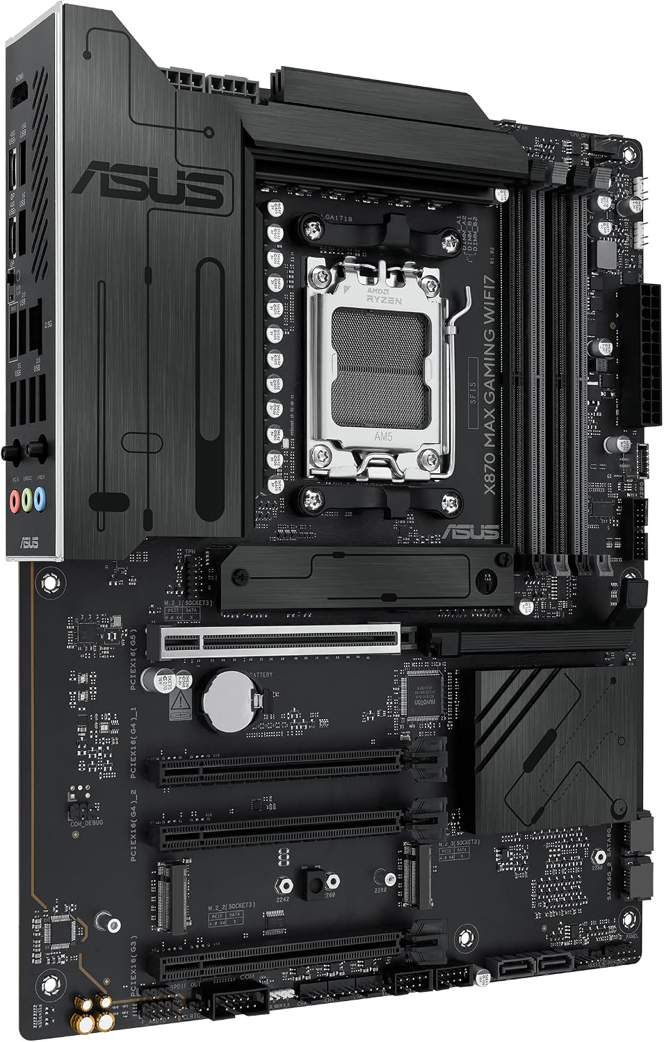 Placa base ASUS X870 MAX Gaming WIFI7 AMD AM5 ATX, 12+2+1 80A DrMOS...