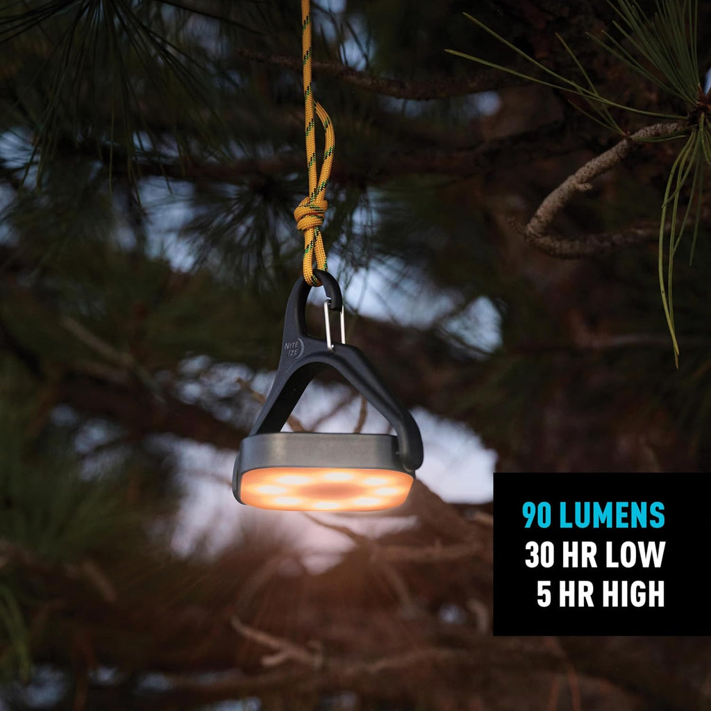 Lámpara Nite Ize Radiant Revolve - Linterna solar recargable y solar, luz solar de alta calidad para accesorios de camping y equipo de mochilero, diseño resistente a la intemperie con cuerpo giratorio de 360