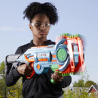 Nerf Elite 2.0 Flipshots Flip-32 Blaster con 32 cañones de dardos que se voltean para duplicar tu potencia de fuego, capacidad de 32 dardos, 32 dardos Elite
