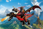 Playmobil | Caballeros | Dragón Negro | Dragón grande que respira fuego con función de disparo y caballero | Juguete de dragón para niños mayores de 4 años | 72114
