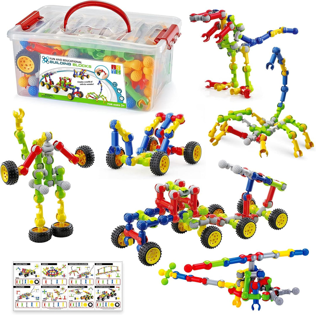 Caferria Kit de construcción para niños, juguetes STEM, 110 piezas...