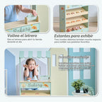 Teamson Kids Jolly Pals Wooden Bakery Market Stand para Kids Ages 3+