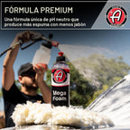 Adam's Mega Foam (5 galones) – pH neutro, ultra concentrada para cañón de espuma, pistola de pulverización de espuma o cubeta – Seguro para cera, selladores y revestimiento cerámico – Limpiador de