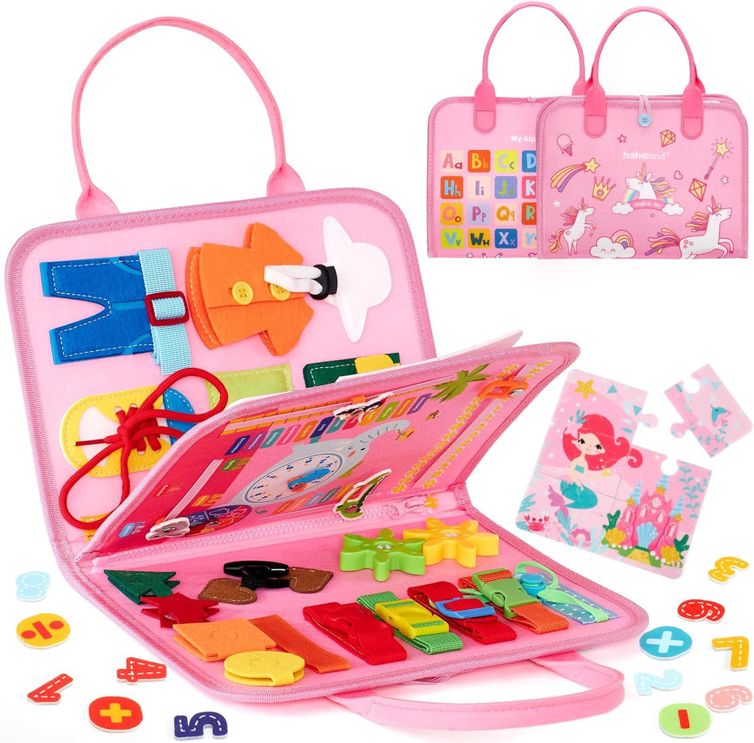 hahaland Tabla de Actividades para Niños Pequeños y Niñas, Juguetes...