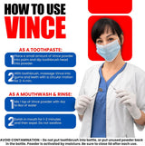 Vince Oxygenated Dentifrice - Pasta de dientes y enjuague bucal de...