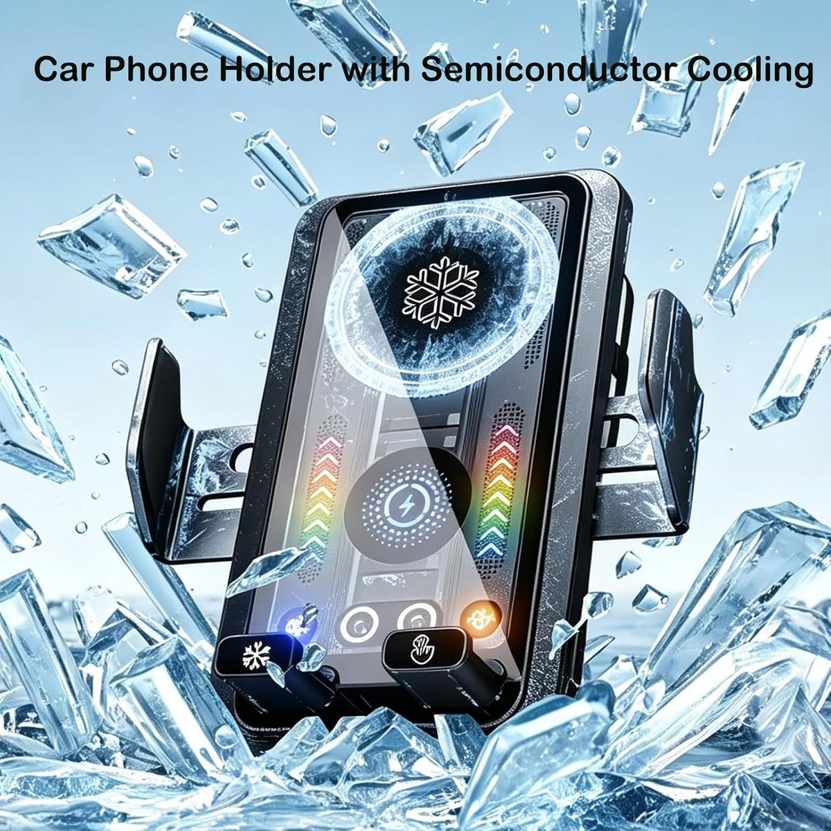 Soporte de teléfono de coche de carga de enfriamiento, sujeción