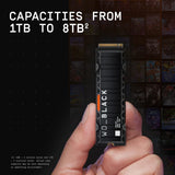 WD_BLACK SSD NVMe SN850X de 8 TB con disipador de calor - M.2 2280,...
