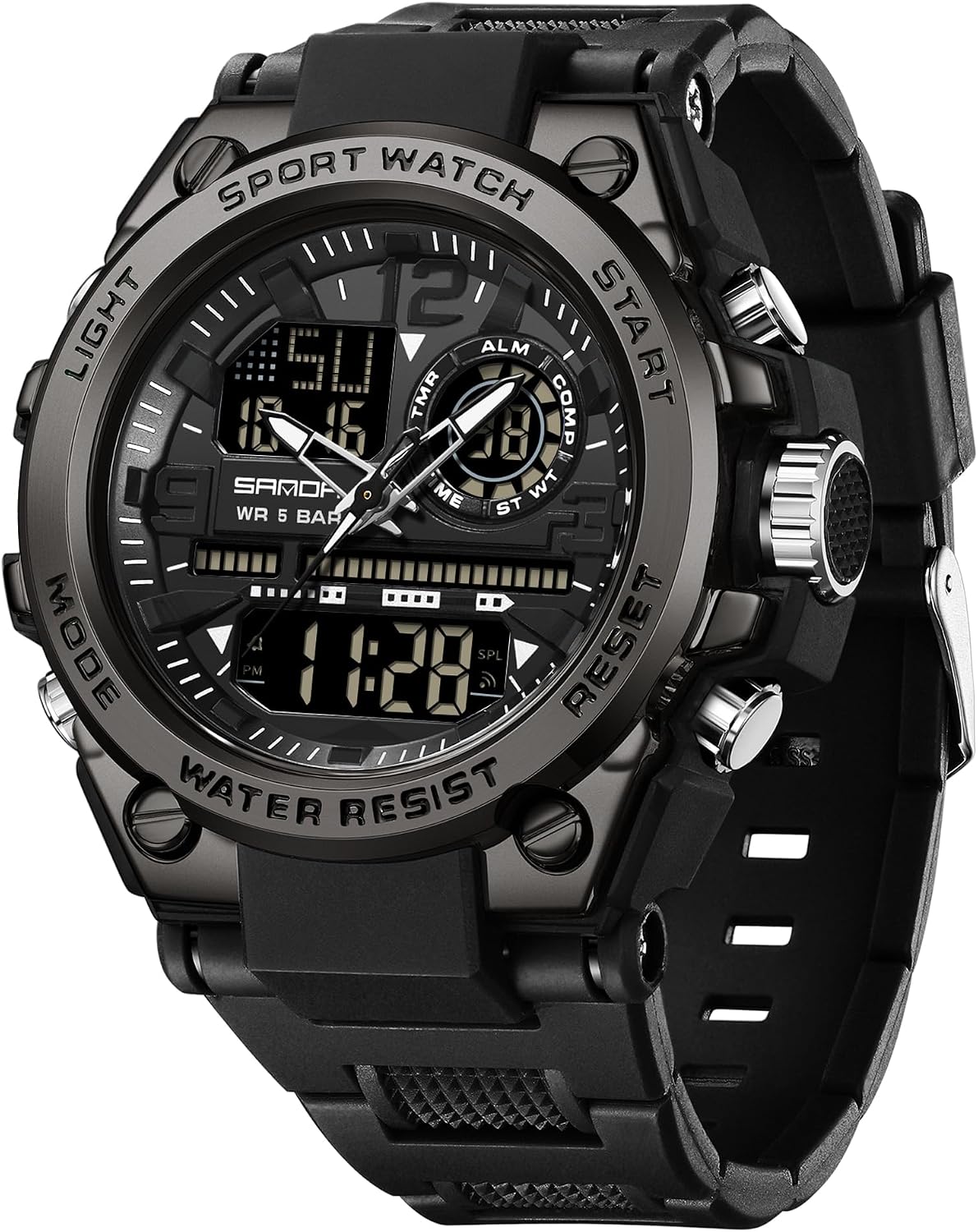 Relojes deportivos para hombre al aire libre, impermeable, militar, fecha, tácticas, LED, alarma, cronómetro