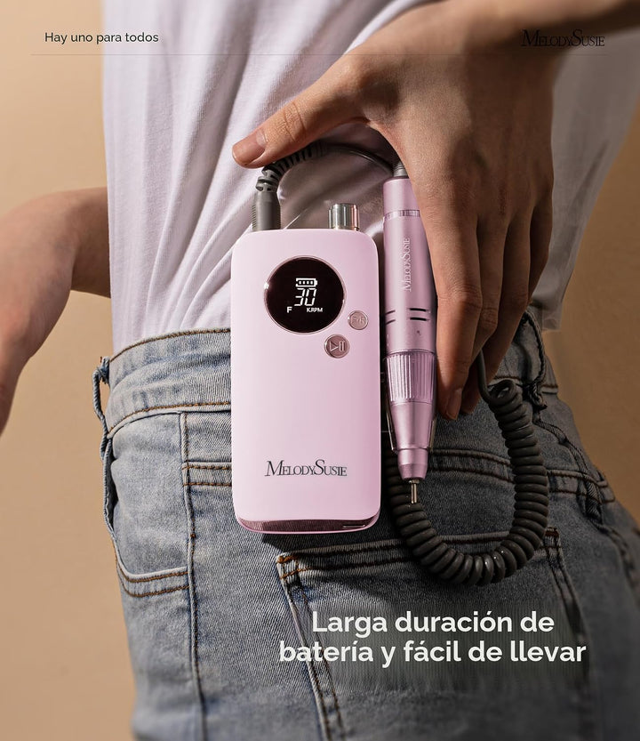 MelodySusie Taladro de uñas inalámbrico de nivel de entrada con cli...
