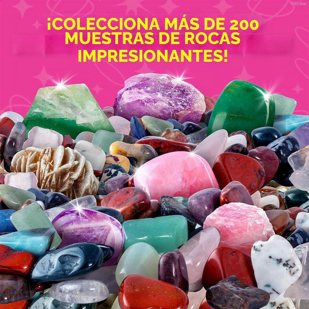 Barbie Rock Collection Box con 200 Rocks, Minerals, Crystals, y Geode
