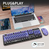 FD Combo de teclado y mouse inalámbricos, bonito teclado y mouse co...