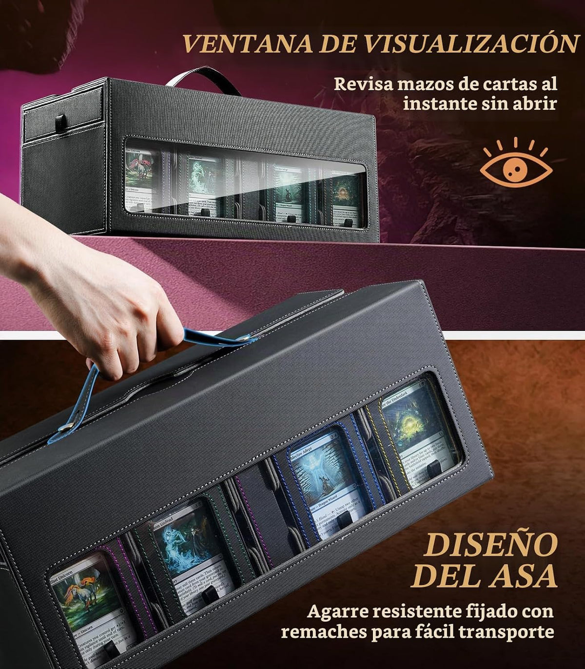 TiMOVO MTG Commander - Caja modular 11 en 1 para TCG/PTCG, color arcoíris