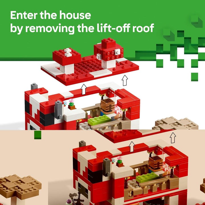 LEGO Minecraft The Mooshroom House Figuras de juguete y