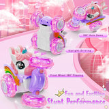 Auto de control remoto de unicornio para niñas auto