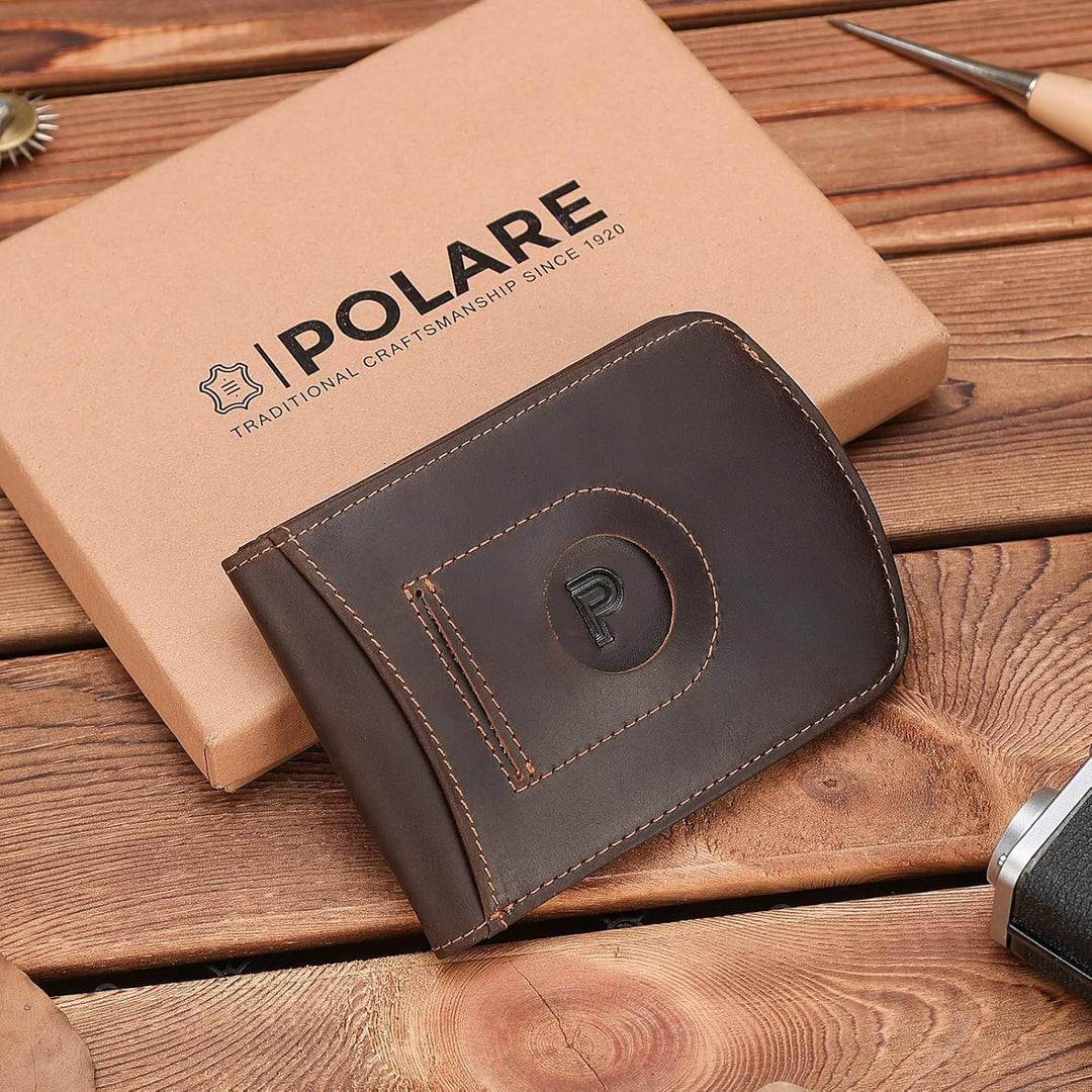 Cartera Polare delgada curva para bolsillo frontal con bloqueo RFID...