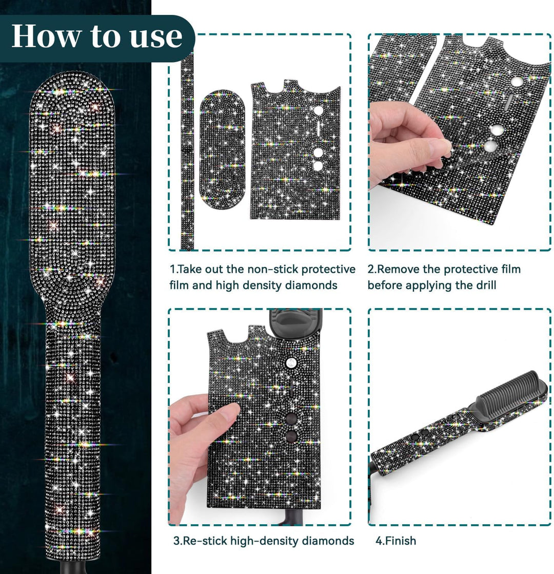 Funda brillante para cepillo alisador de cabello TYMO, calcomanía d...