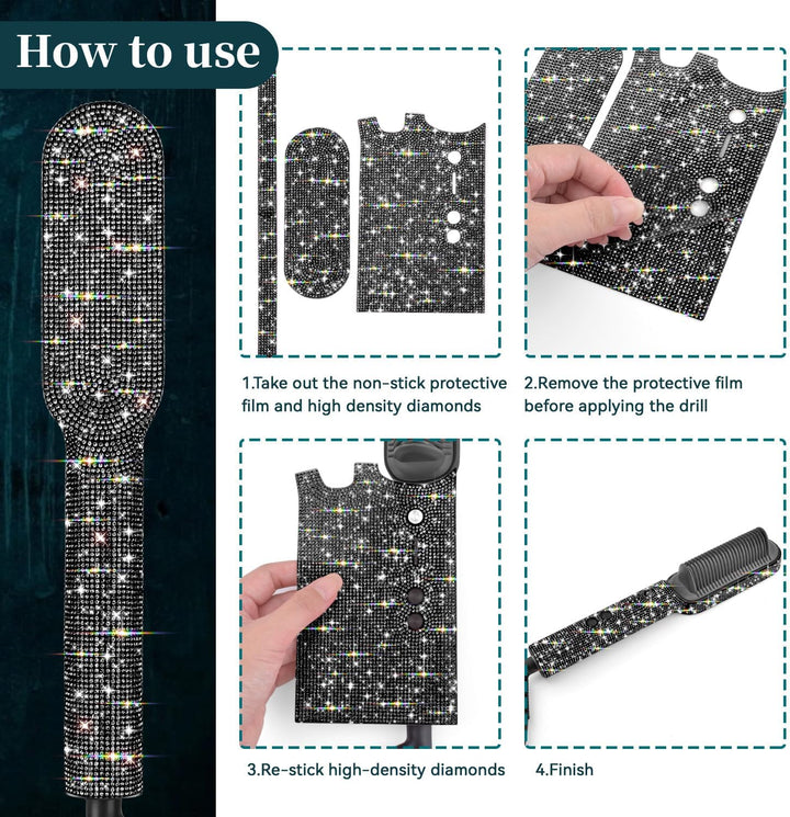 Funda brillante para cepillo alisador de cabello TYMO, calcomanía d...