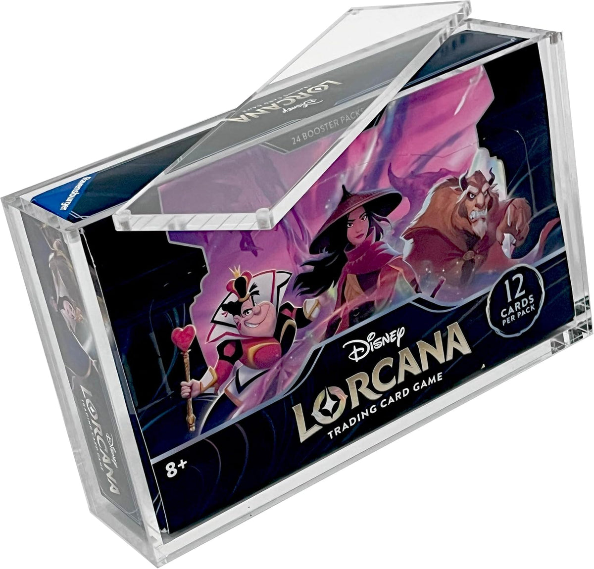 Vitrina de acrílico premium para caja de refuerzo de Disney Lorcana con cierre magnético
