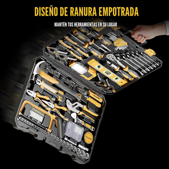 GRENPRO - Juego de herramientas de 239 piezas para el hogar, kit bá...