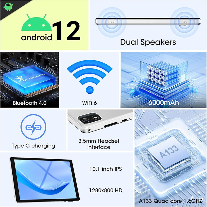 Tablet de 10 pulgadas, sistema operativo Android con 2 GB de RAM y...