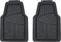 Amazon Basics 2 alfombrillas de goma antideslizantes de alta calidad para todas las estaciones para automóviles, SUV y camiones, ajuste universal, color negro