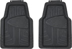 Amazon Basics 2 alfombrillas de goma antideslizantes de alta calidad para todas las estaciones para automóviles, SUV y camiones, ajuste universal, color negro