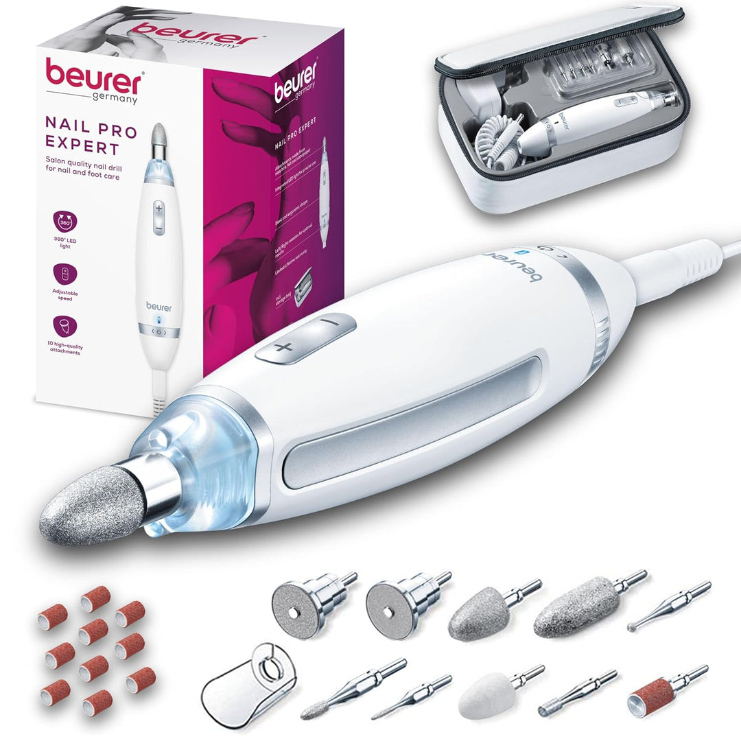 Conjunto eléctrico de manicura y pedicura Beurer, con taladro para...