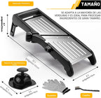 BINGBING- Mandoline Slicer para Kitchen, 7-en-1 Adjustable Vegetable Slicer