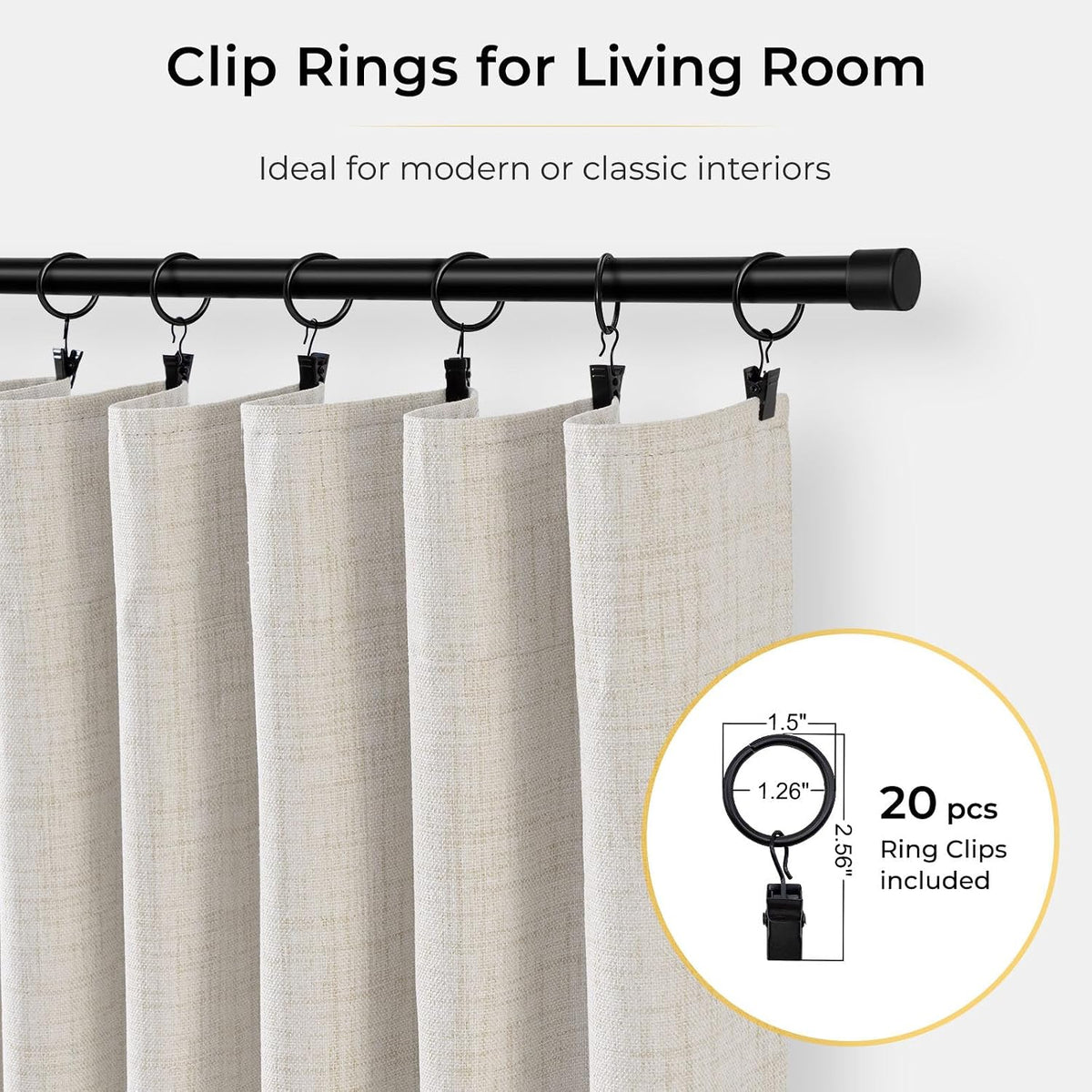 INOVADAY - Cortinas opacas 100% para dormitorio, cortinas opacas de 84