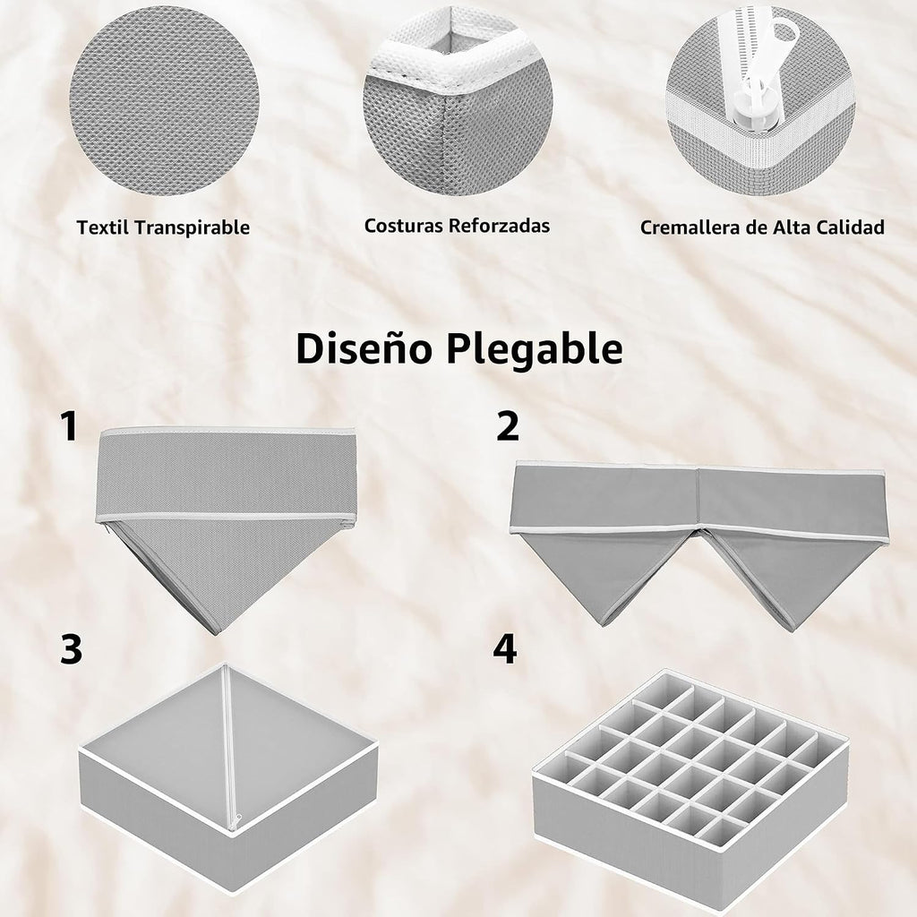 Simple Houseware Organizadores Divisores de Cajón para Ropa Interior, Surtido, 7 piezas