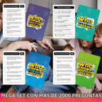 Juegos de cartas para niños 8-12 - Set de 4 juegos de mesa familiares para niños y adultos