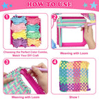 daheypong 800 piezas Bucles de repuesto para telar de 7 pulgadas - 8 colores Bucles de telar para hacer agarraderas, resistentes bandas de nylon para manualidades para niños, adultos y proyectos DIY