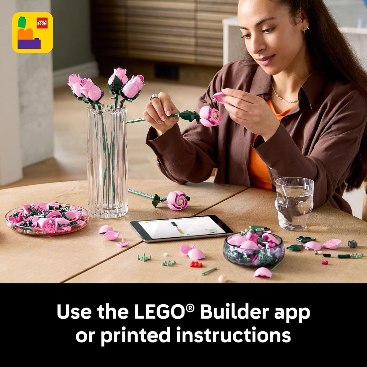 LEGO Botanicals 10374 - Ramo de rosas artificiales bloques