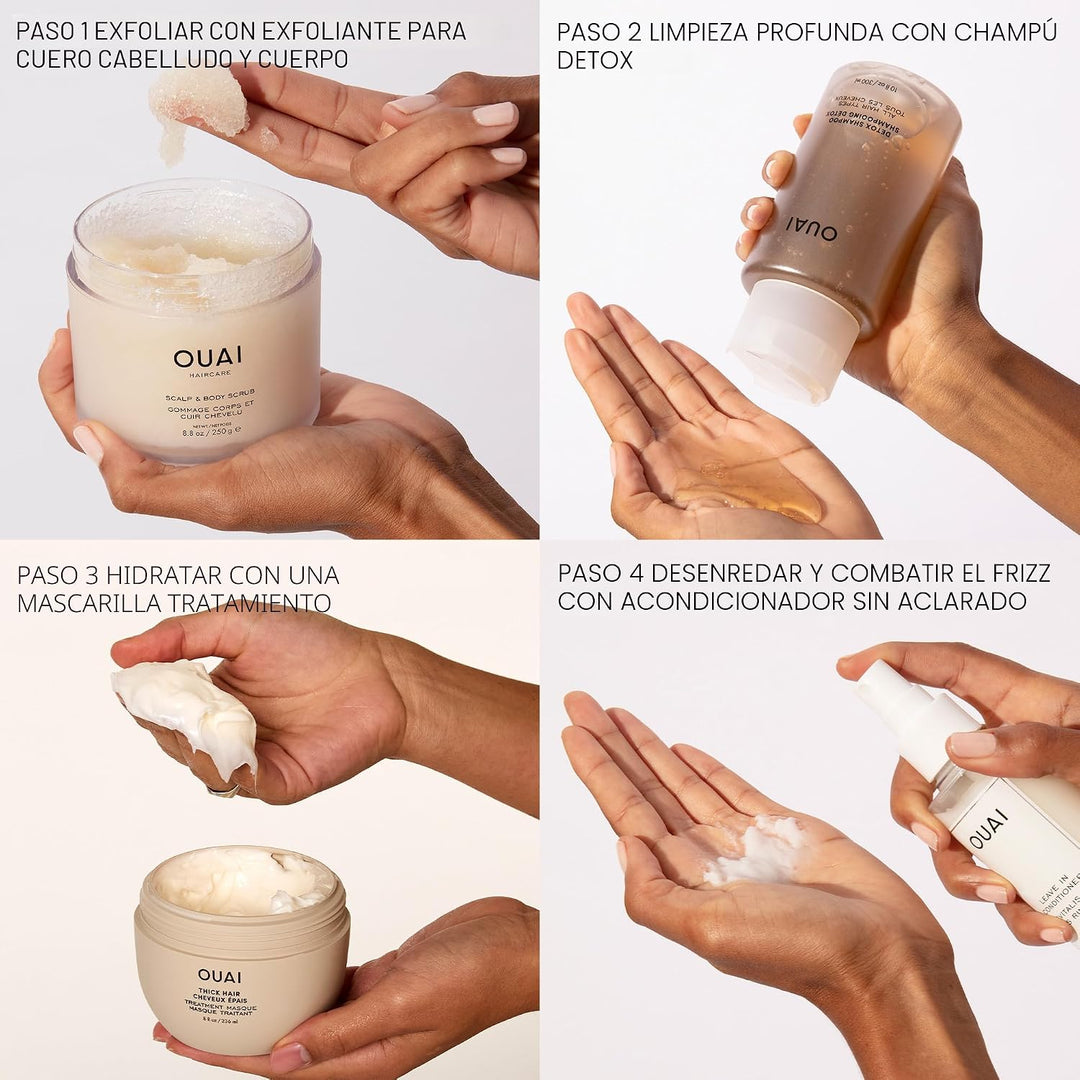 OUAI Champú Detox - Champú aclarante para eliminar acumulación, suc...