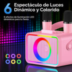 Karaoke Machine para Kids Adults,Bluetooth Speaker 2 Wireless Microphones
