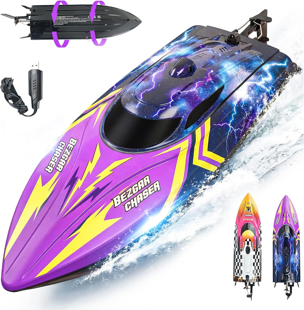 BEZGAR TX136 12 pulgadas 25 KPH Fast RC Speed Boat para niños