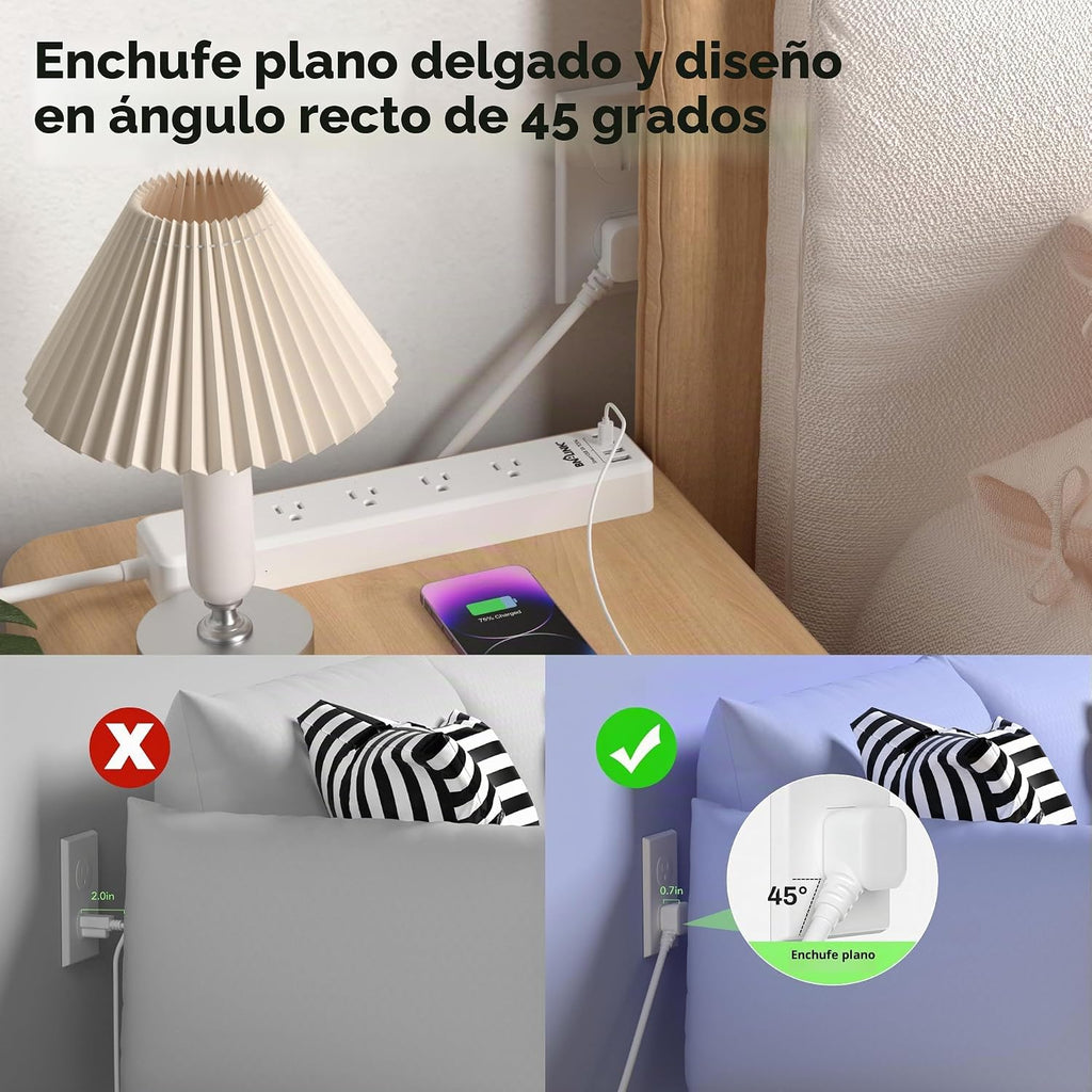 BN-LINK Regleta de control remoto con 4 tomacorrientes independientes, 4