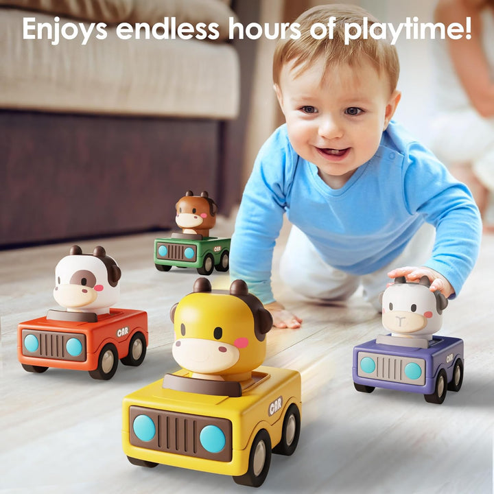 iPlay iLearn Juguetes de coche Press to Go para niños