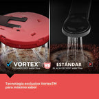 negro+DECKER CAFÉCRAFT Cafetera de goteo para 12 tazas, interruptor único con tecnología Vortex Showerhead, función Sneak-A-Cup, función de mantener caliente, acero inoxidable