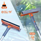 Escobilla de ventana profesional, escobilla giratoria 2 en 1 para kit de limpieza de ventanas, herramienta de limpieza de ventanas, kit de equipo de lavado de ventanas con poste de extensión (20