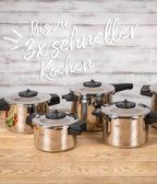Kuhn Rikon Duromatic Classic NEO - Olla a presión con mango lateral de 7 L, hecha en Suiza, ultrarrápida y eficiente energéticamente, base súper térmica gruesa, segura y duradera