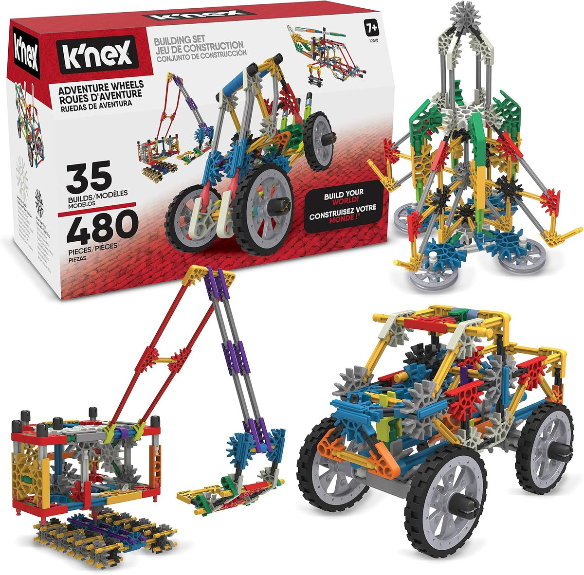 K'NEX Juego de construcción de 35 modelos - 480 piezas - Para mayores de 7 años de juguete educativo de construcción (exclusivo de Amazon)
