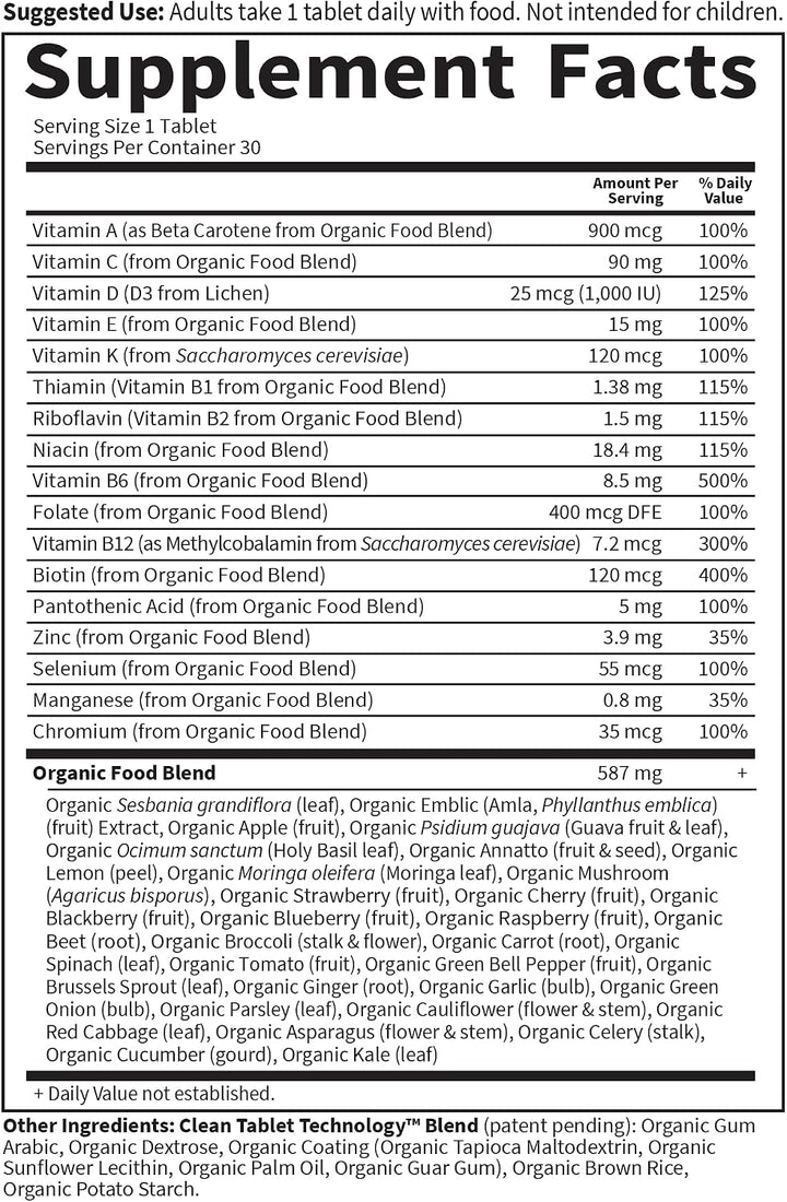 Garden of Life Once Daily Multivitamínico de Alimentos Integrales p...