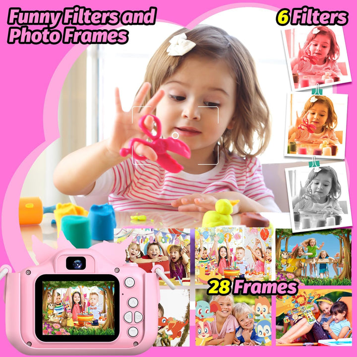 Cámara Mejorada para Niños y Niñas, Cámara Digital para Selfie con...